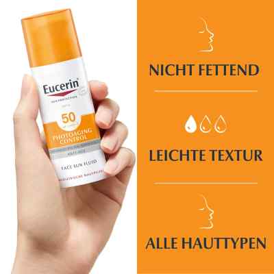 Eucerin Sun Fluid Photoaging Control fluid do twarzy SPF 50 zamów na apo-discounter.pl