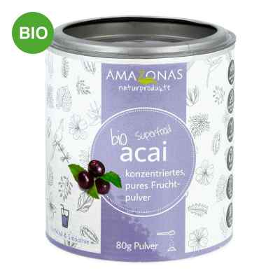 Acai 100% Bio Pulver ohne Trägerstoffe 80 g od AMAZONAS Naturprodukte Handels GmbH PZN 14004059