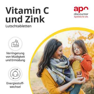 Witamina C i cynk, pastylki do ssania zamów na apo-discounter.pl