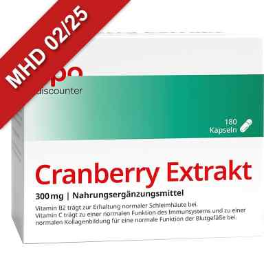 Ekstrakt z żurawiny 300 mg kapsułki 180 szt. od apo.com Group GmbH PZN 16705168