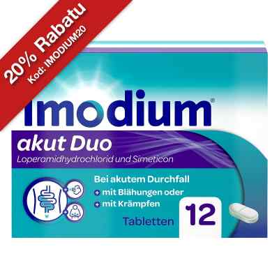 Imodium akut Duo - na ostrą biegunkę, wzdęcia i skurcze