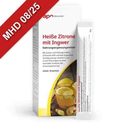 Apo-discounter saszetki z imbirem i cytryną 10X5 g od apo.com Group GmbH PZN 18826634