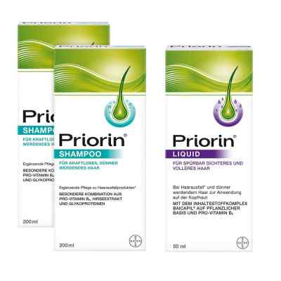 2 szampony Priorin i płyn Priorin z dozownikiem zestaw 1 op. od Bayer Vital GmbH PZN 08100082