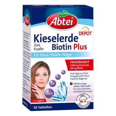Abtei Kieselerde Biotin Plus Tabletten titandioxidfrei 56 szt. od Perrigo Deutschland GmbH PZN 17908459