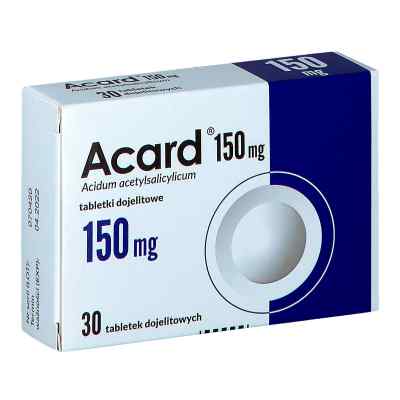 Acard 150 mg tabletki dojelitowe 30  od WARSZAWSKIE ZAKŁ.FARM. POLFA S.A. PZN 08301040