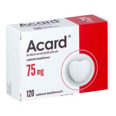 Acard 75 mg tabletki dojelitowe 120  od WARSZAWSKIE ZAKŁ.FARM. POLFA S.A PZN 08301113