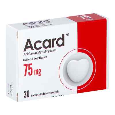 Acard 75 mg tabletki dojelitowe 30  od WARSZAWSKIE ZAKŁ.FARM. POLFA S.A. PZN 08301112