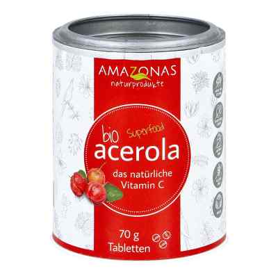 Acerola 100% Bio natürliches Vitamine c Lutschtabletten 70 g od AMAZONAS Naturprodukte Handels G PZN 13365565