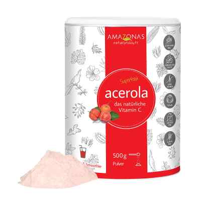 Acerola 100% naturalna witamina C proszek 500 g od AMAZONAS Naturprodukte Handels G PZN 01974508