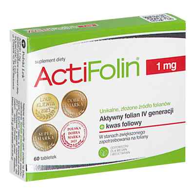 Actifolin 1 mg tabletki 60  od POLSKI LEK  PZN 08304937