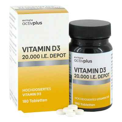 Activplus Vitamin D3 20.000 I.e. Depot Tabletten 180 szt. od Avitale GmbH PZN 20119565