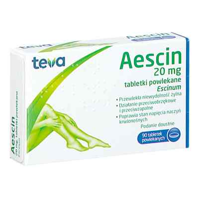 Aescin tabletki 20 mg 90 tabl. od TEVA KUTNO S.A. PZN 08300391