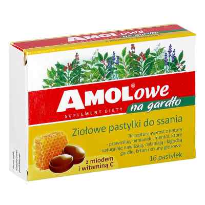 Amolowe Na Gardło Pastylki do ssania ziołowe 16  od MASTER PHARMA S.A. PZN 08306057