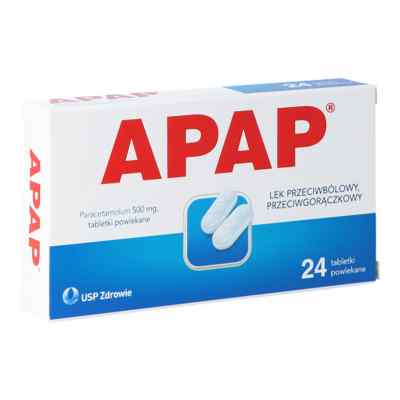 Apap 500 mg tabletki 24  od US PHARMACIA SP. Z O.O. PZN 08300599