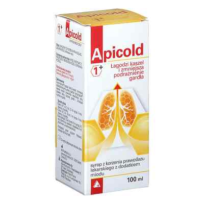 Apicold 1+ Syrop z korzenia prawoślazu z dod.miodu 100 ml od  PZN 08304372