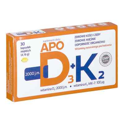 ApoD3+K2 kapsułki miękkie 30  od CURTIS HEALTH CAPS PZN 08302302
