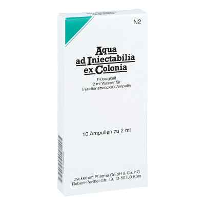 Aqua Ad Iniectabilia ex Colonia Ampullen 10X2 ml od Dyckerhoff Pharma GmbH & Co.KG PZN 01806395