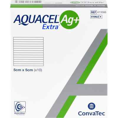 Aquacel Ag+ Extra 5x5 cm Kompressen 10 szt. od B2B Medical GmbH PZN 11374519