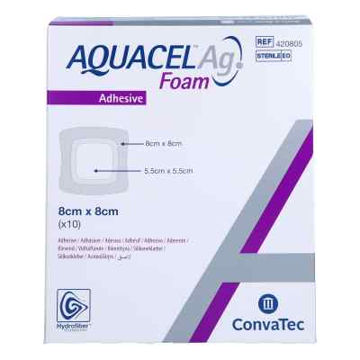 Aquacel Ag Foam Ad 8x8cm 10 szt. od Docpharm GmbH PZN 17152903