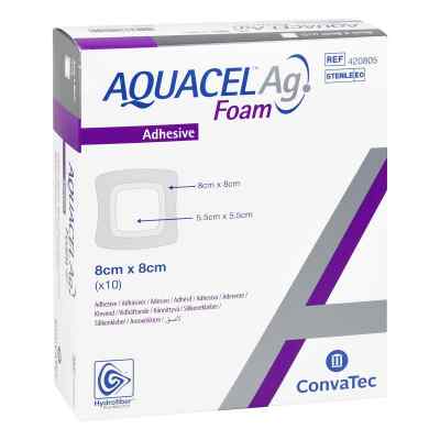 Aquacel Ag Foam adhäsiv 8x8cm Verband