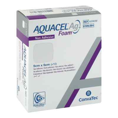 Aquacel Ag Foam nicht adhäsiv 5x5cm Verband