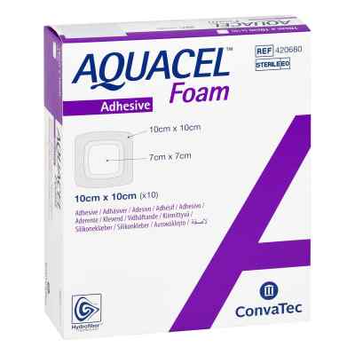 Aquacel Foam adhäsiv 10x10 cm Verband