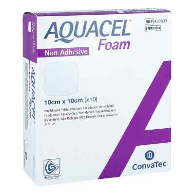 Aquacel Foam nicht-adhäsiv 10x10 cm Verband 10 szt. od ConvaTec (Germany) GmbH PZN 08999799