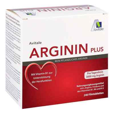 Arginin plus witamina B1+B6+B12+ kwas foliowy tabletki powlekane 240 szt. od Avitale GmbH PZN 12576627