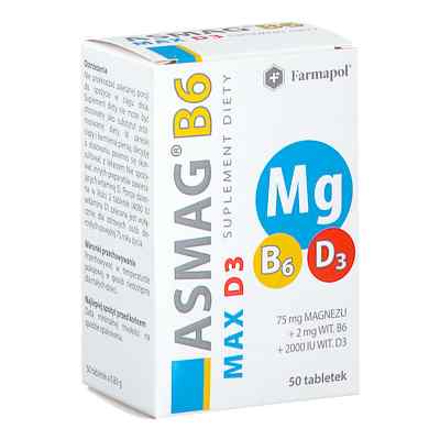 Asmag B6 Max D3 tabletki 50  od  PZN 08304579