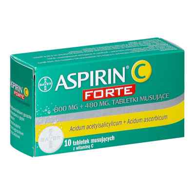 ASPIRIN C FORTE tabletki musujące 10  od BAYER BITTERFELD GMBH PZN 08301507