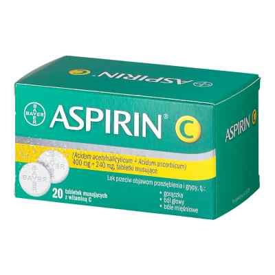 Aspirin C tabletki musujące 20  od BAYER BITTERFELD GMBH PZN 08300290