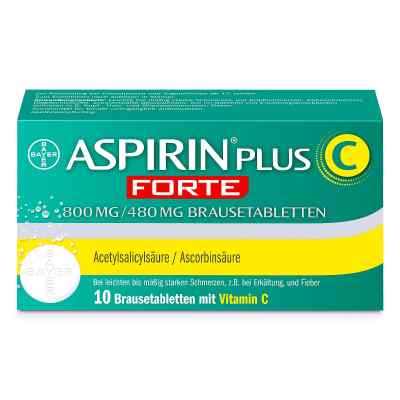 Aspirin plus C Forte, tabletki musujące 800mg/480mg 10 szt. od Bayer Vital GmbH PZN 10836596