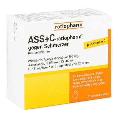ASS + wit. C Ratiopharm tabletki przeciwbólowe 20 szt. od ratiopharm GmbH PZN 03435448
