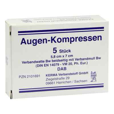 Augenkompressen unsteril 5,8x7cm 5 szt. od KERMA Verbandstoff GmbH PZN 02101691