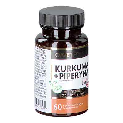 AVET PREMIUM KURKUMA + PIPERYNA kapsułki 60 od AVET PHARMA SP. Z O.O. PZN 08303202