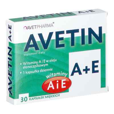 Avetin A+E 30  od AVET PHARMA SP. Z.O.O. PZN 08301417