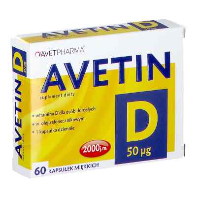 AVETIN witamina D 50 µg 60  od AVET PHARMA SP. Z.O.O. PZN 08301246