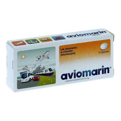 Aviomarin 50 mg tabletki 10  od PLIVA KRAKÓW Z.F. S.A. PZN 08300615