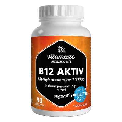 B12 Aktiv 1.000 [my]g vegan Tabletten 90 szt. od Vitamaze GmbH PZN 15198887