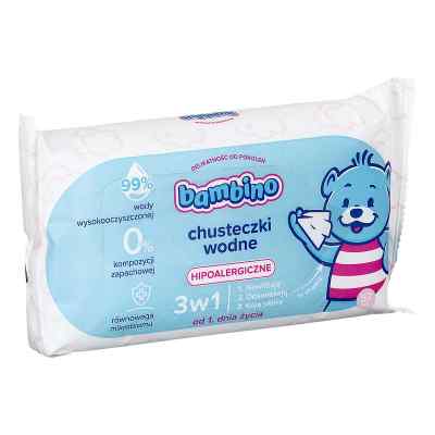 Bambino Chusteczki hipoalergiczne wodne 3w1 od 1. dnia życia