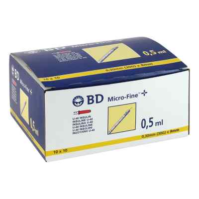 Bd Micro Fine+ U 40 Ins.spr. 8 mm 100X0.5 ml od Becton Dickinson GmbH PZN 07468060