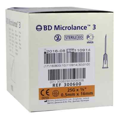 Bd Microlance Kanuele 25 G 5/8 0,5x16 mm 100 szt. od Becton Dickinson GmbH PZN 03087125