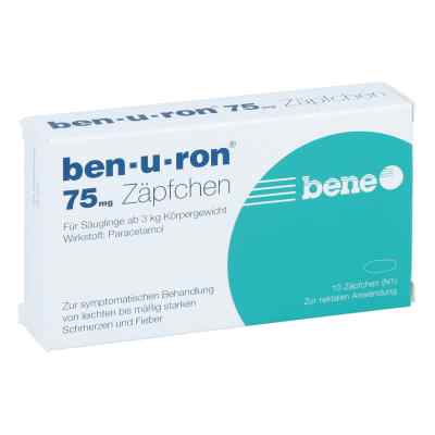 Ben U Ron 75 mg Suppos. 10 szt. od bene Arzneimittel GmbH PZN 02684876