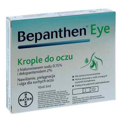 Bepanthen Eye krople do oczu 0,5 ml 10  od PENTA ARZNEIMITTEL GMBH PZN 08300335