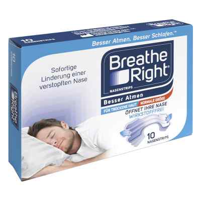 Besser Atmen Breathe Right Nasenpfl.normal Transp. 10 szt. od Pharma Netzwerk PNW GmbH PZN 18891844