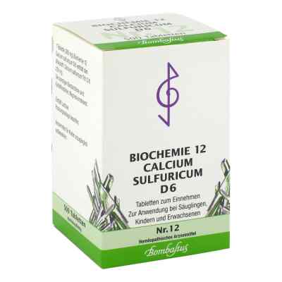 Biochemie 12 Calcium sulfuricum D 6 Tabl. 500 szt. od Bombastus-Werke AG PZN 01073923