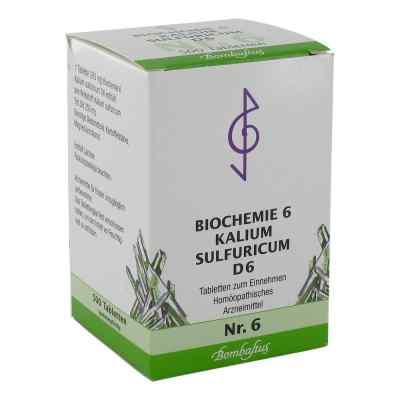 Biochemie 6 Kalium sulfuricum D6 tabletki 500 szt. od Bombastus-Werke AG PZN 01009411