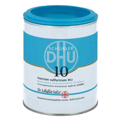 Biochemie Dhu 10 Natrium sulfur.D 12 tabletki 1000 szt. od DHU-Arzneimittel GmbH & Co. KG PZN 00274708