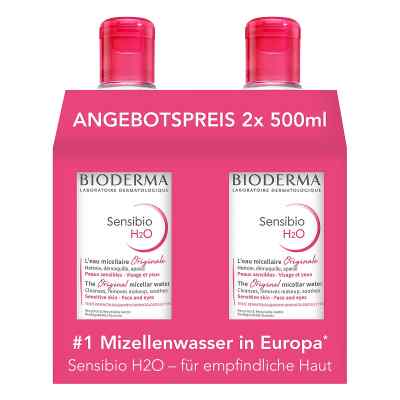 Bioderma Sensibio H2o płyn do mycia 2X500 ml od NAOS Deutschland GmbH PZN 16820389