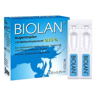 Biolan krople do oczu pipeta zawierająca pojedynczą dawkę 20X0.35 ml od Santen GmbH PZN 01829864